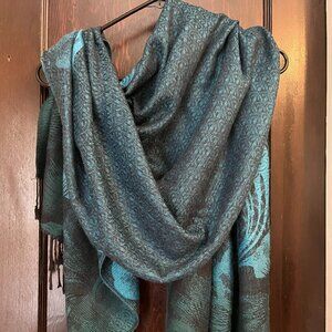 Teal Pashmina Scarf